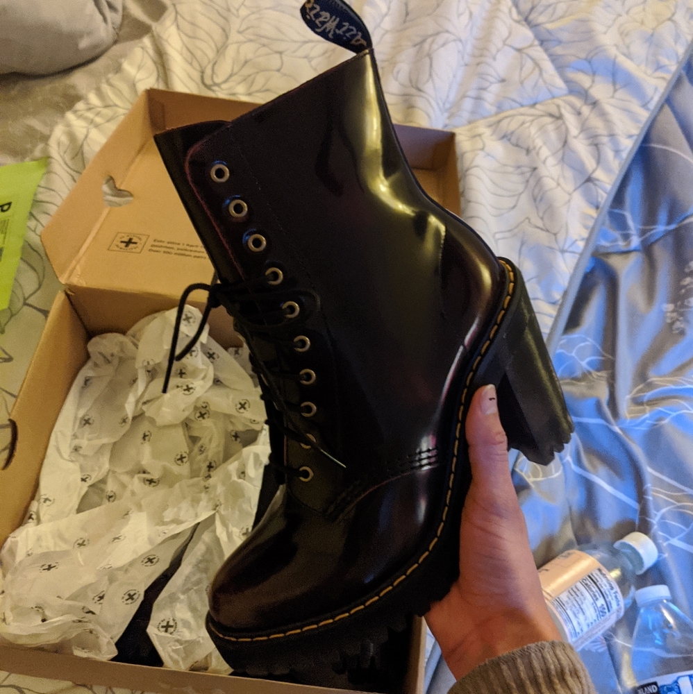 Dr.martens heeled combat boots